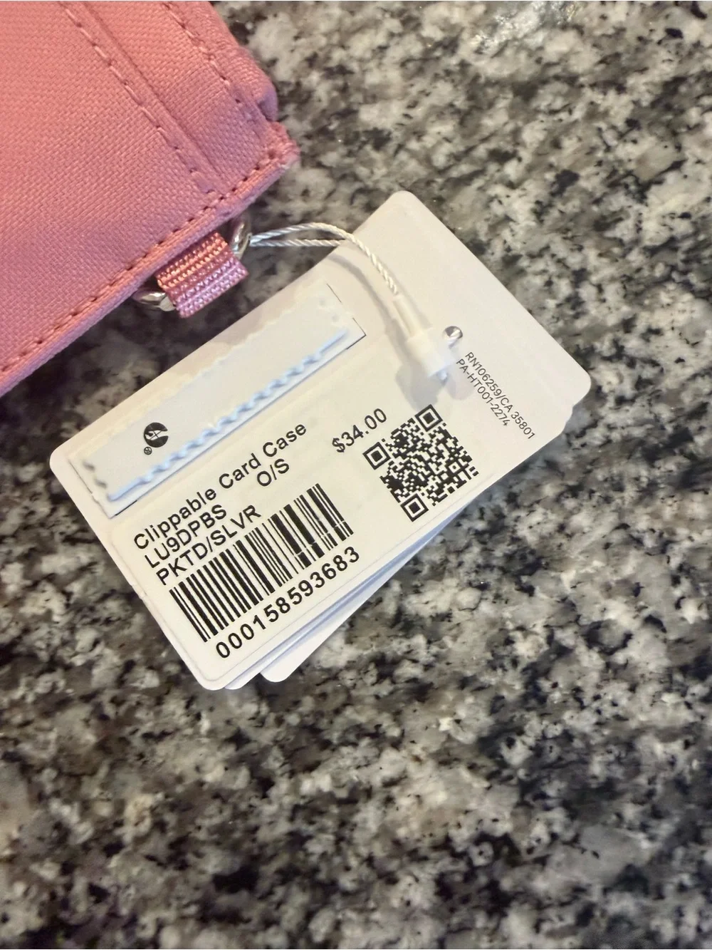 lululemon athletica Pink card case NWT